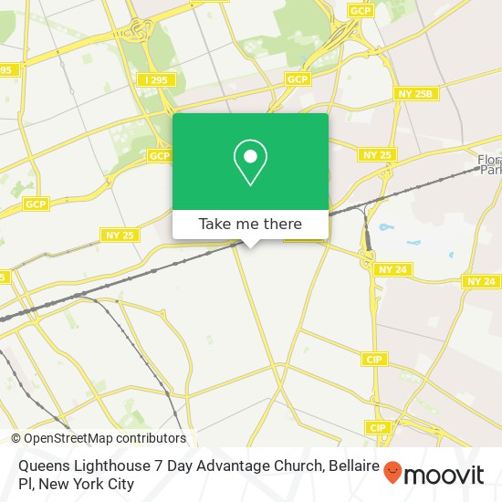 Queens Lighthouse 7 Day Advantage Church, Bellaire Pl map