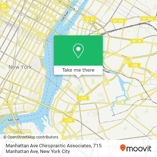 Mapa de Manhattan Ave Chiropractic Associates, 715 Manhattan Ave