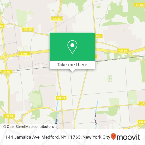 Mapa de 144 Jamaica Ave, Medford, NY 11763