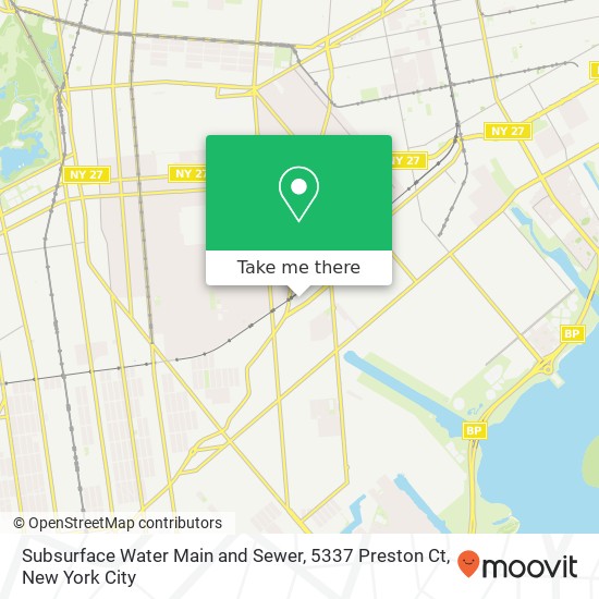 Subsurface Water Main and Sewer, 5337 Preston Ct map