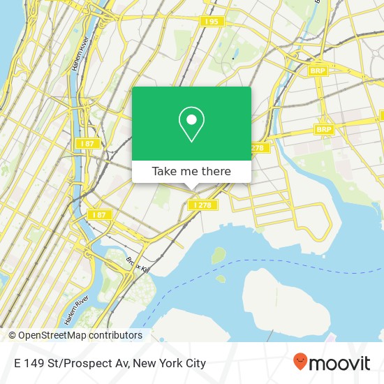 E 149 St/Prospect Av map