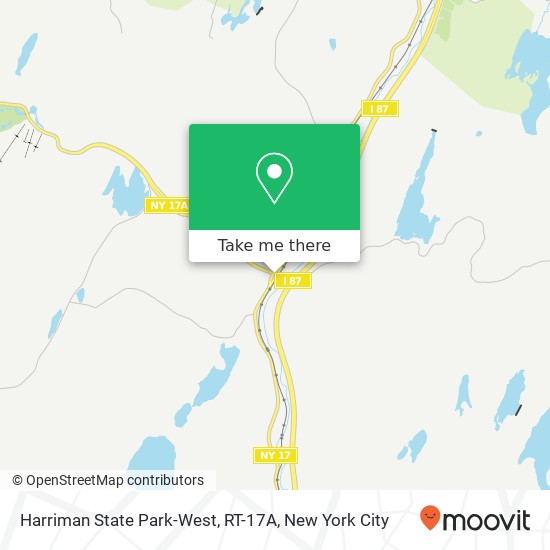 Harriman State Park-West, RT-17A map