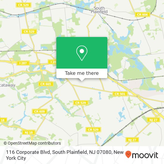 116 Corporate Blvd, South Plainfield, NJ 07080 map