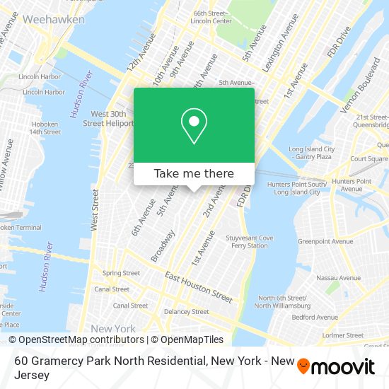 Mapa de 60 Gramercy Park North Residential