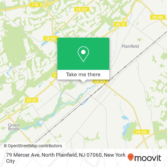 Mapa de 79 Mercer Ave, North Plainfield, NJ 07060
