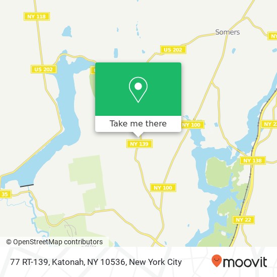 Mapa de 77 RT-139, Katonah, NY 10536