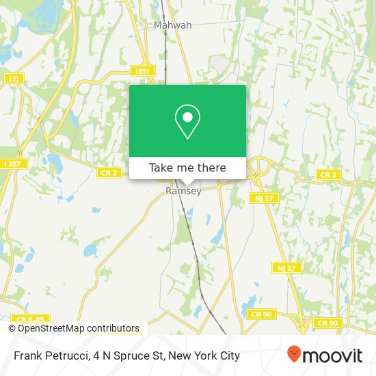 Mapa de Frank Petrucci, 4 N Spruce St