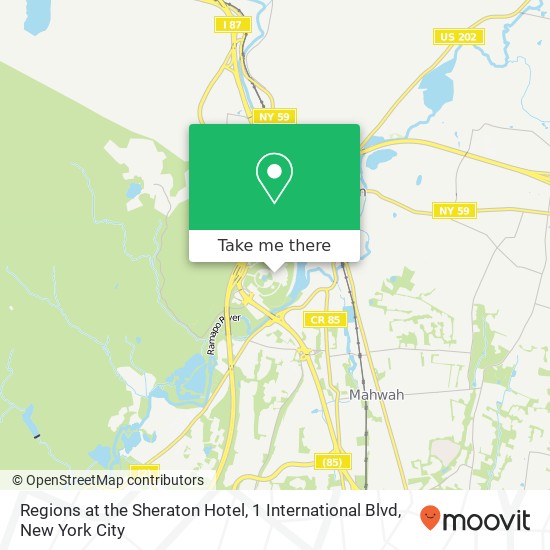 Regions at the Sheraton Hotel, 1 International Blvd map