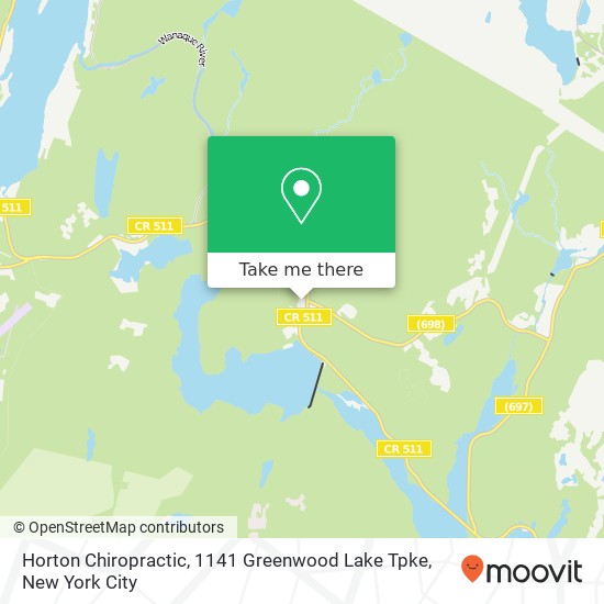 Horton Chiropractic, 1141 Greenwood Lake Tpke map