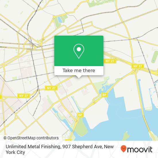 Mapa de Unlimited Metal Finishing, 907 Shepherd Ave