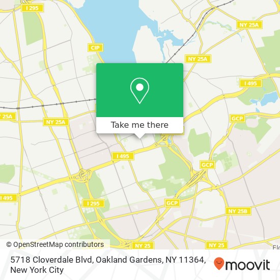 5718 Cloverdale Blvd, Oakland Gardens, NY 11364 map