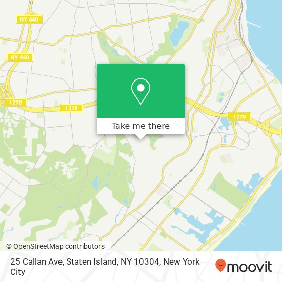 Mapa de 25 Callan Ave, Staten Island, NY 10304