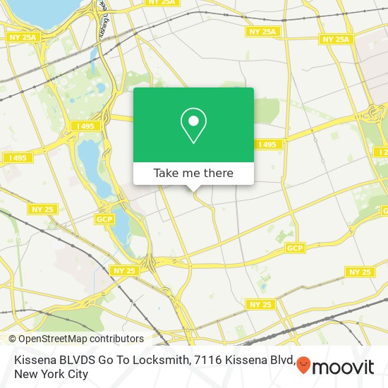 Mapa de Kissena BLVDS Go To Locksmith, 7116 Kissena Blvd