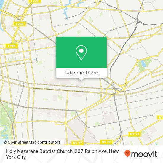 Holy Nazarene Baptist Church, 237 Ralph Ave map