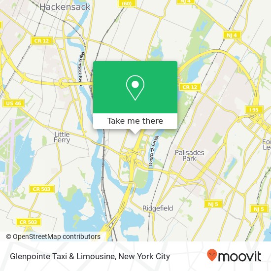 Glenpointe Taxi & Limousine map