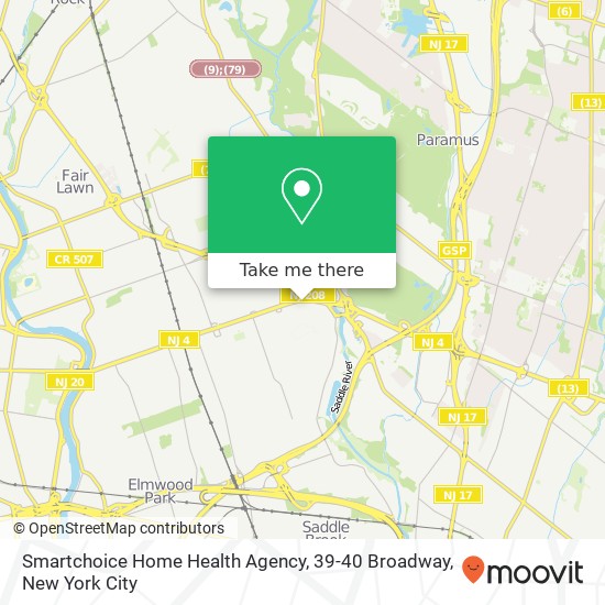 Mapa de Smartchoice Home Health Agency, 39-40 Broadway