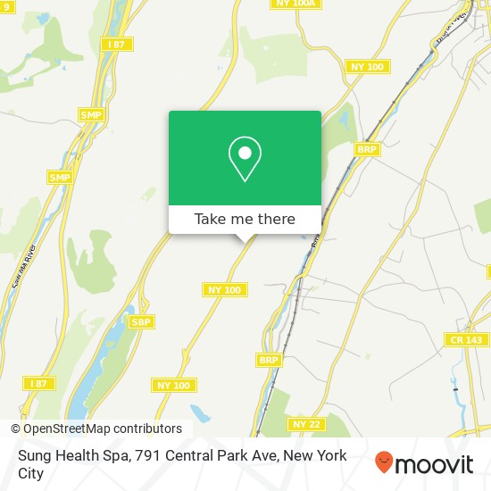 Mapa de Sung Health Spa, 791 Central Park Ave
