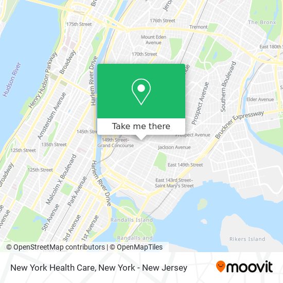 New York Health Care map