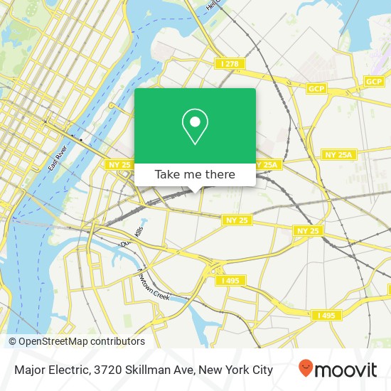Major Electric, 3720 Skillman Ave map