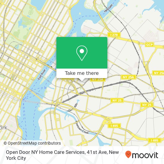 Mapa de Open Door NY Home Care Services, 41st Ave