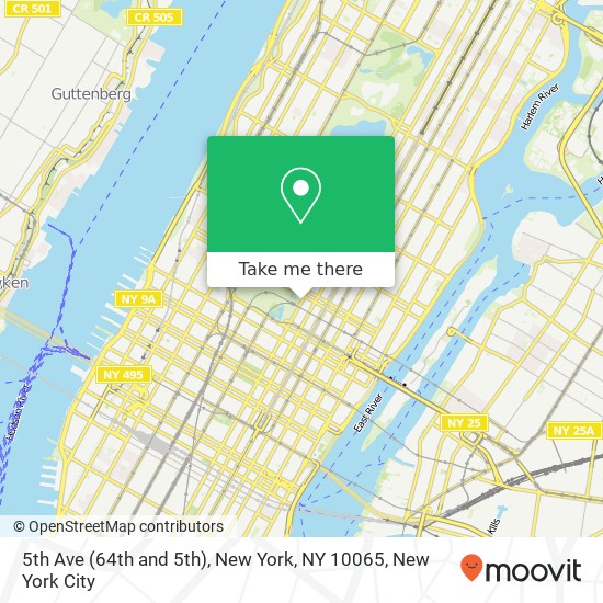 Mapa de 5th Ave (64th and 5th), New York, NY 10065