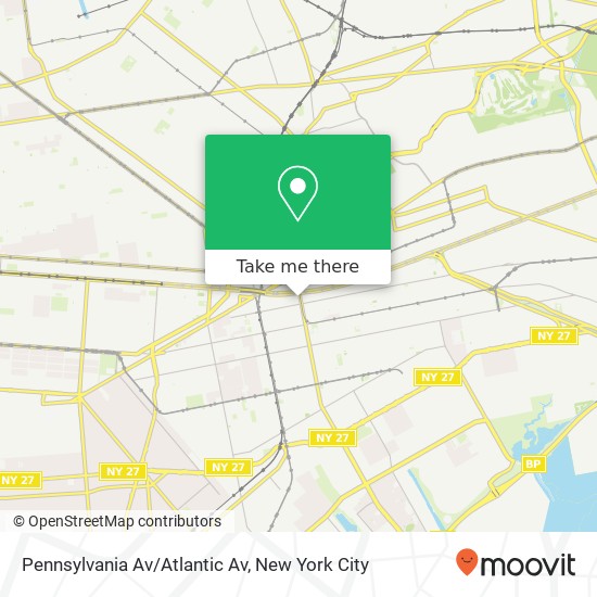 Mapa de Pennsylvania Av/Atlantic Av