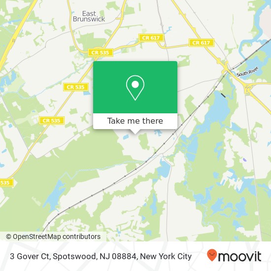 Mapa de 3 Gover Ct, Spotswood, NJ 08884