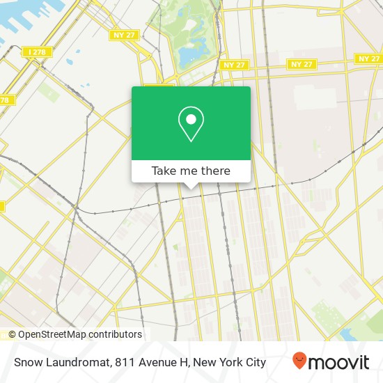 Mapa de Snow Laundromat, 811 Avenue H
