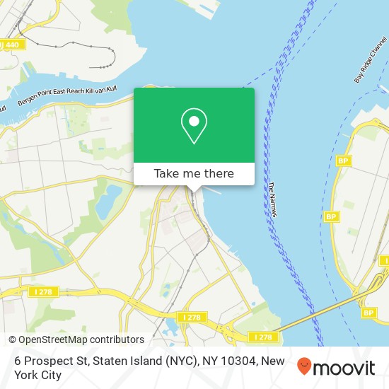 Mapa de 6 Prospect St, Staten Island (NYC), NY 10304