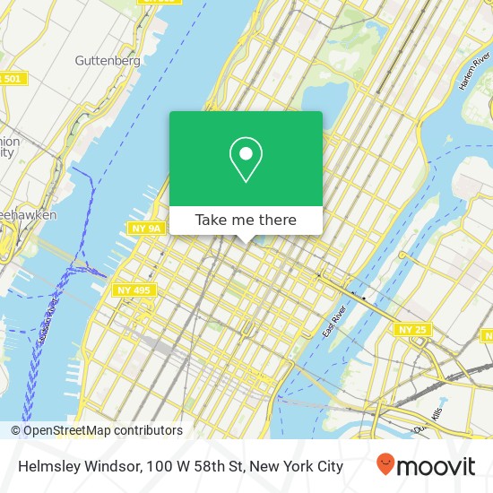 Helmsley Windsor, 100 W 58th St map