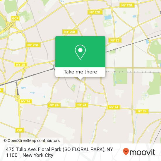 Mapa de 475 Tulip Ave, Floral Park (SO FLORAL PARK), NY 11001
