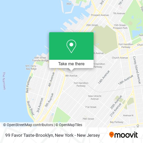 Mapa de 99 Favor Taste-Brooklyn