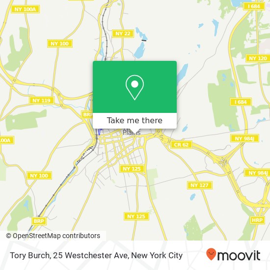Mapa de Tory Burch, 25 Westchester Ave