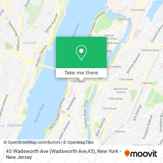 Mapa de 45 Wadsworth Ave (Wadsworth Ave,45)
