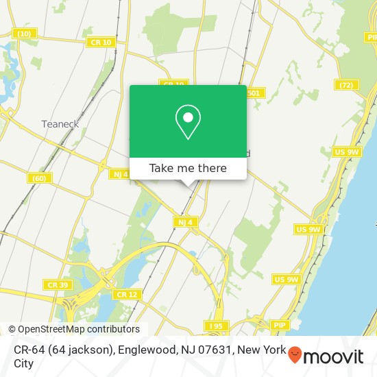 Mapa de CR-64 (64 jackson), Englewood, NJ 07631