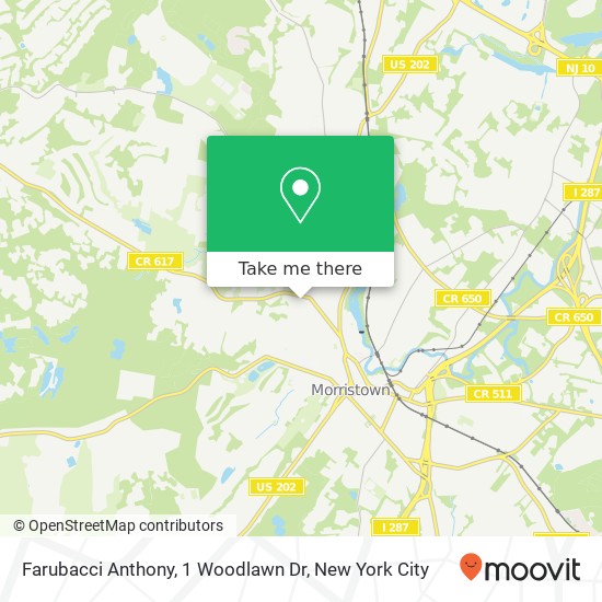 Mapa de Farubacci Anthony, 1 Woodlawn Dr