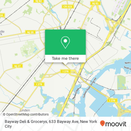 Bayway Deli & Grocerys, 633 Bayway Ave map