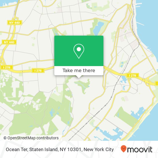 Mapa de Ocean Ter, Staten Island, NY 10301