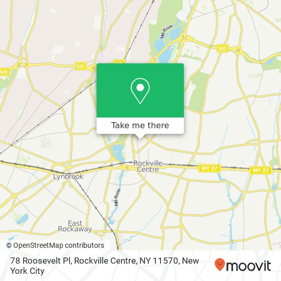 78 Roosevelt Pl, Rockville Centre, NY 11570 map