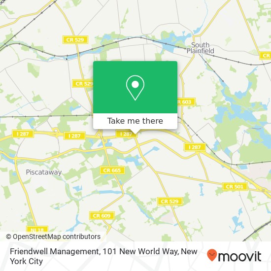 Friendwell Management, 101 New World Way map