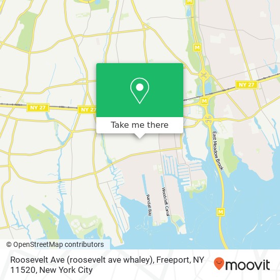 Mapa de Roosevelt Ave (roosevelt ave whaley), Freeport, NY 11520