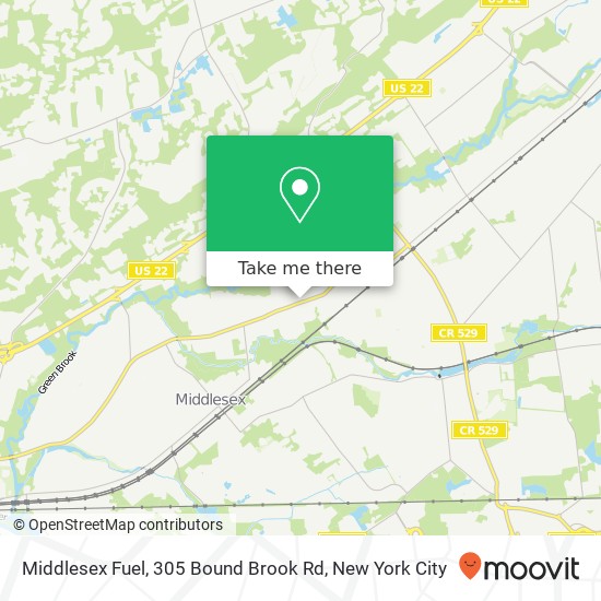 Middlesex Fuel, 305 Bound Brook Rd map