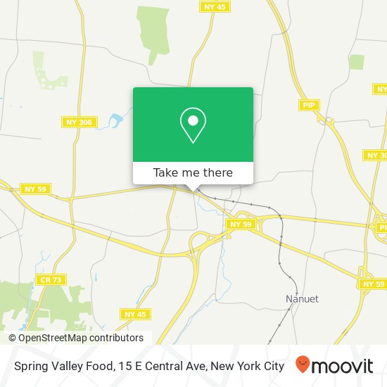 Mapa de Spring Valley Food, 15 E Central Ave