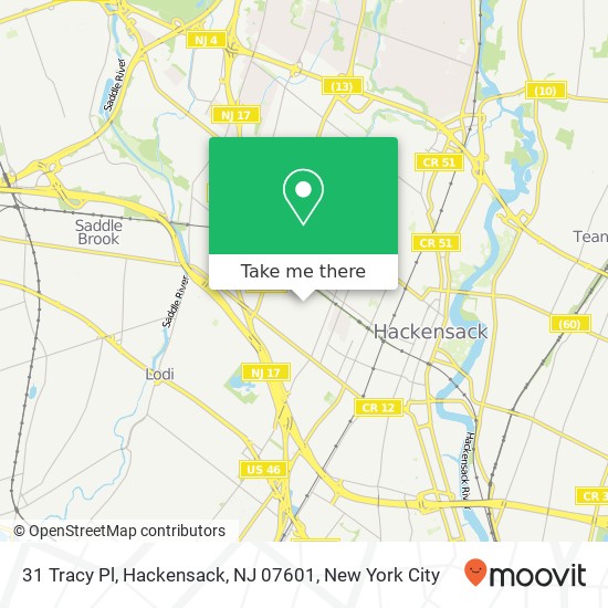 31 Tracy Pl, Hackensack, NJ 07601 map