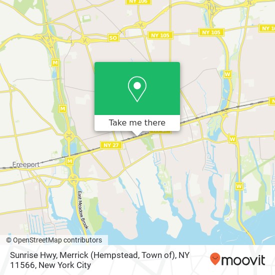 Sunrise Hwy, Merrick (Hempstead, Town of), NY 11566 map