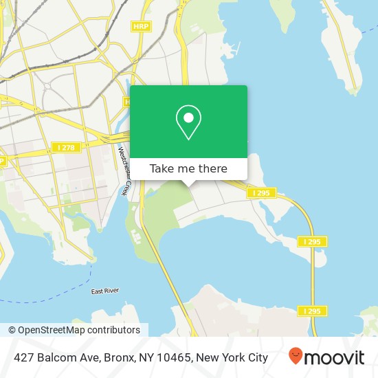 Mapa de 427 Balcom Ave, Bronx, NY 10465