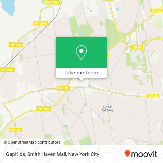 GapKids, Smith Haven Mall map