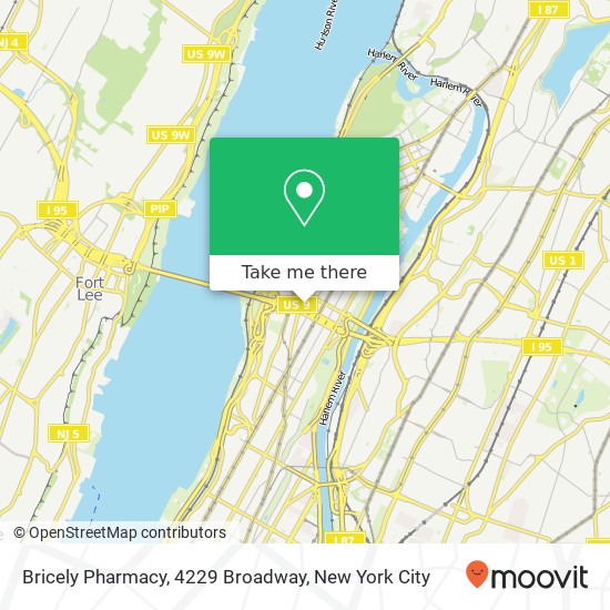 Mapa de Bricely Pharmacy, 4229 Broadway