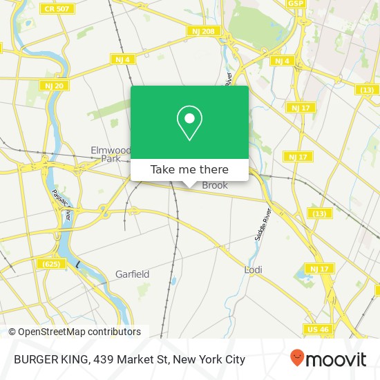 BURGER KING, 439 Market St map