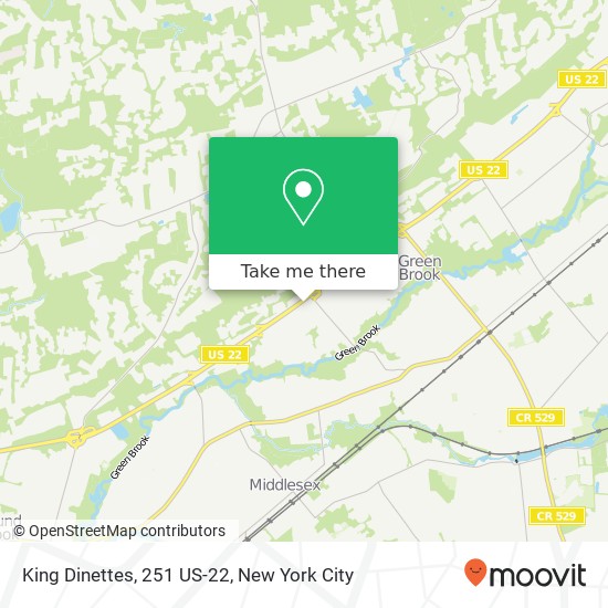 King Dinettes, 251 US-22 map